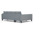 Adorn India Beetle Plus Stripes L Shape 6 Seater Sofa Set (Left Hand Side) (Grey) (3 Year Warranty)