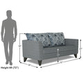 Adorn India Sheldon Crafty 3 Seater Sofa (Grey)