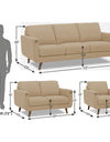 Adorn India Damian 3+2+1 6 Seater Sofa Set (Beige)