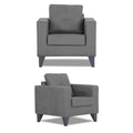 Adorn India Straight line Plus Premium Leatherette Suede 3+2+1 6 Seater Sofa Set (Grey) (3 Year Warranty)