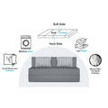 Adorn India Wood Easy Alyn Plus Stripes 3 Seater Sofa Cum Bed (5X6, Grey) (1 Year Warranty)