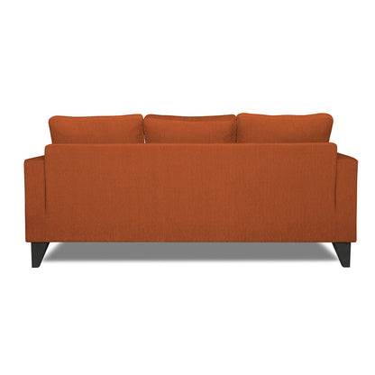 Adorn India Chandler L Shape 4 Seater Sofa Set Plain (Right Hand Side) (Rust)
