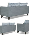 Adorn India Tornado Bricks (3 Years Warranty) 3+2+1 6 Seater Sofa Set with Centre Table (Grey) Modern