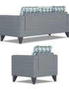 Adorn India Straight line Plus Bricks 3+1+1 5 Seater Sofa Set (Grey)