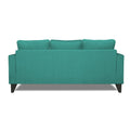 Adorn India Chandler Plain L Shape 4 Seater Sofa Set (Aqua Blue) (3 Year Warranty)