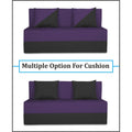 Adorn India Easy Desmond 2 Seater Sofa Cum Bed 4 x 6 (Purple & Black) (3 Year Warranty)