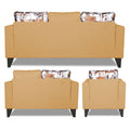 Adorn India Hallton Digitel Print Cushion 3+2+1 6 Seater Sofa Set (Beige) (3 Year Warranty)