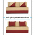 Adorn India Easy Desmond 2 Seater Sofa Cum Bed 4 x 6 (Maroon & Beige) (1 Year Warranty)