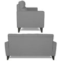 Adorn India Cardello 3 Seater Sofa (Grey) (3 Year Warranty)