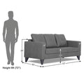Adorn India Straight line Plus Premium Leatherette Suede 3 Seater Sofa (Grey) (3 Year Warranty)