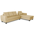 Raiden Decent Premium L Shape 6 Seater Sofa Set with Center Table (Right Hand Side) (Beige)