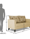 Adorn India Sheldon Crafty (3 Years Warranty) 2 Seater Sofa (Beige) Modern