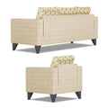 Straight line Plus Bricks 3+1+1 5 Seater Sofa Set (Beige)
