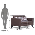 Adorn India Bladen Leatherette 2 Seater Sofa (Brown)