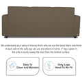 Adorn India Monteno Six Seater 3+2+1 Sofa Set (Brown) (3 Year Warranty)