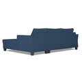 Adorn India Valencia Plus Decent L Shape 6 Seater Sofa Set (Right Hand Side) (Blue)