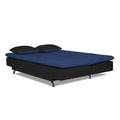 Adorn India Aspen 3 Sofa Cum Bed (Blue and Black) (3 Year Warranty)