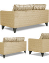 Adorn India Cortina Damask (3 Years Warranty) 3+2+1 6 Seater Sofa Set with Centre Table (Beige) Modern