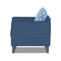 Adorn India Straight line Plus Blossom 3 Seater Sofa (Blue) (3 Year Warranty)