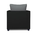 Zink 1 Seater Sofa (Grey & Black)