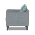 Adorn India Straight line Plus Blossom 3 Seater Sofa (Grey) (3 Year Warranty)