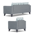 Straight line Plus Leaf 3+1+1 5 Seater Sofa Set (Grey)