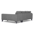 Adorn India Haddin Premium L Shape 6 Seater Sofa Set (Right Hand Side) (Grey)