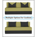 Adorn India Easy Boom 3 Seater Sofa Cum Bed 5 x 6 (Green & Black) (1 Year Warranty)