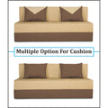 Adorn India Foam Easy Boom 3 Seater Sofa Cum Bed 5 X 6 (Brown & Beige) (1 Year Warranty)