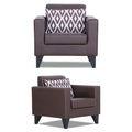 Adorn India Bladen Leatherette 3+2+1 6 Seater Sofa Set (Brown)