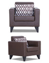 Adorn India Bladen Leatherette 3+2+1 6 Seater Sofa Set (Brown)