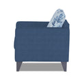 Adorn India Straight line Plus Leaf 2 Seater Sofa (Blue) (3 Year Warranty)