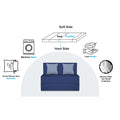Adorn India Easy Alyn Plus Stripes 2 Seater Sofa Cum Bed (3x6) (Blue) (1 Year Warranty)