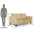 Adorn India Enzo Decent  3 Seater Sofa (Beige)