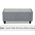 Adorn India Enzo Decent 3+2 5 Seater Sofa Set with Centre Table (Grey)