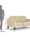 Adorn India Straight line Plus Bricks 3 Seater Sofa (Beige)