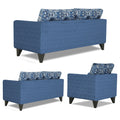 Sheldon Crafty 3+2+1 6 Seater Sofa Set with Centre Table (Blue)