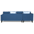 Adorn India Bryson L Shape 6 Seater Sofa Set Digitel Print (Left Hand Side) (Blue) (3 Year Warranty)