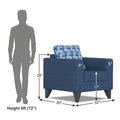 Straight line Plus Bricks 1 Seater Sofa (Blue)