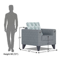 Straight line Plus Leaf 1 Seater Sofa (Grey)