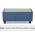 Adorn India Enzo Decent 3+2+1 6 Seater Sofa Set with Centre Table (Blue)