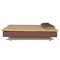 Adorn India Aspen 3 Seater Sofa Cum Bed (Brown and Beige) (3 Year Warranty)