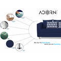 Adorn India Poland 3 Seater Sofa (Blue)