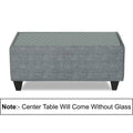 Tornado Bricks 3+2+1 6 Seater Sofa Set with Centre Table (Grey)