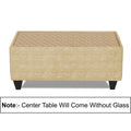 Tornado Bricks 3+2+1 6 Seater Sofa Set with Centre Table (Beige)