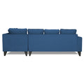 Adorn India Bryson L Shape 6 Seater Sofa Set Plain (Right Hand Side) (Blue) (3 Year Warranty)