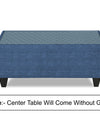 Adorn India Tornado Bricks (3 Years Warranty) 3+1+1 5 Seater Sofa Set with Centre Table (Blue) Modern
