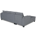 Raiden Decent Premium L Shape 6 Seater Sofa Set with Center Table (Left Hand Side) (Grey)
