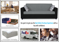 Adorn India Rio Highback 3+2 5 Seater Sofa Set (Grey & Black) (3 Year Warranty)