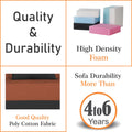 Adorn India Easy Desmond 2 Seater Sofa Cum Bed 4 x 6 (Rust & Black) (1 Year Warranty)